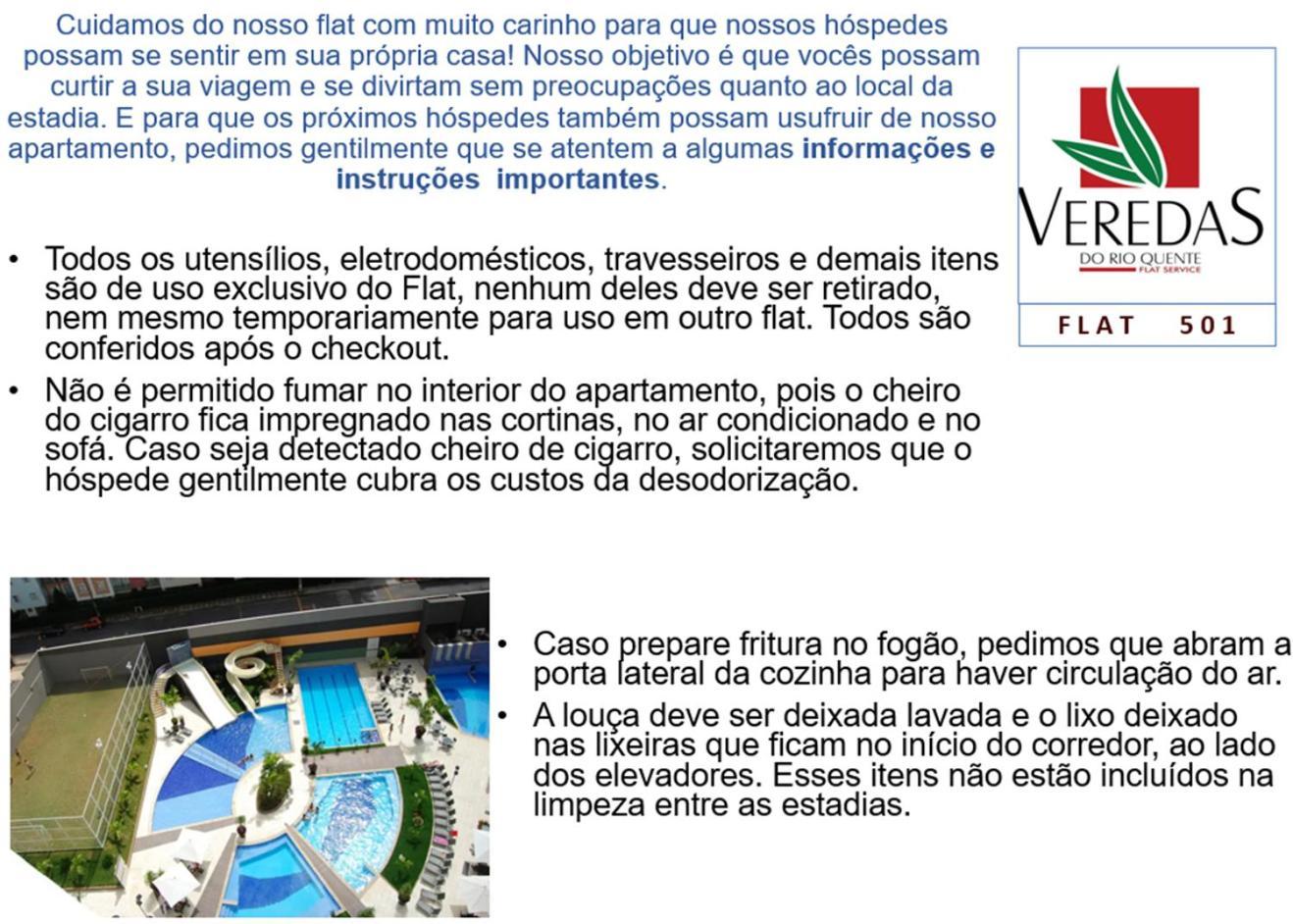 Flat 501 - Condominio Veredas Do Rio Quente - Diferenciado Com Ar Na Sala E No Quarto Bagian luar foto